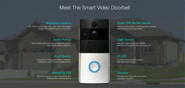  Low power consumption wifi doorbell VD-17W Rendering