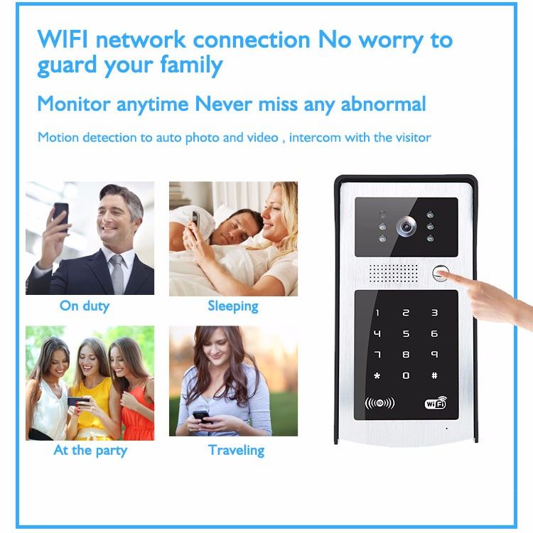 Mobile unlock Wifi video door phone camera VD-OL08WIFI Scenes