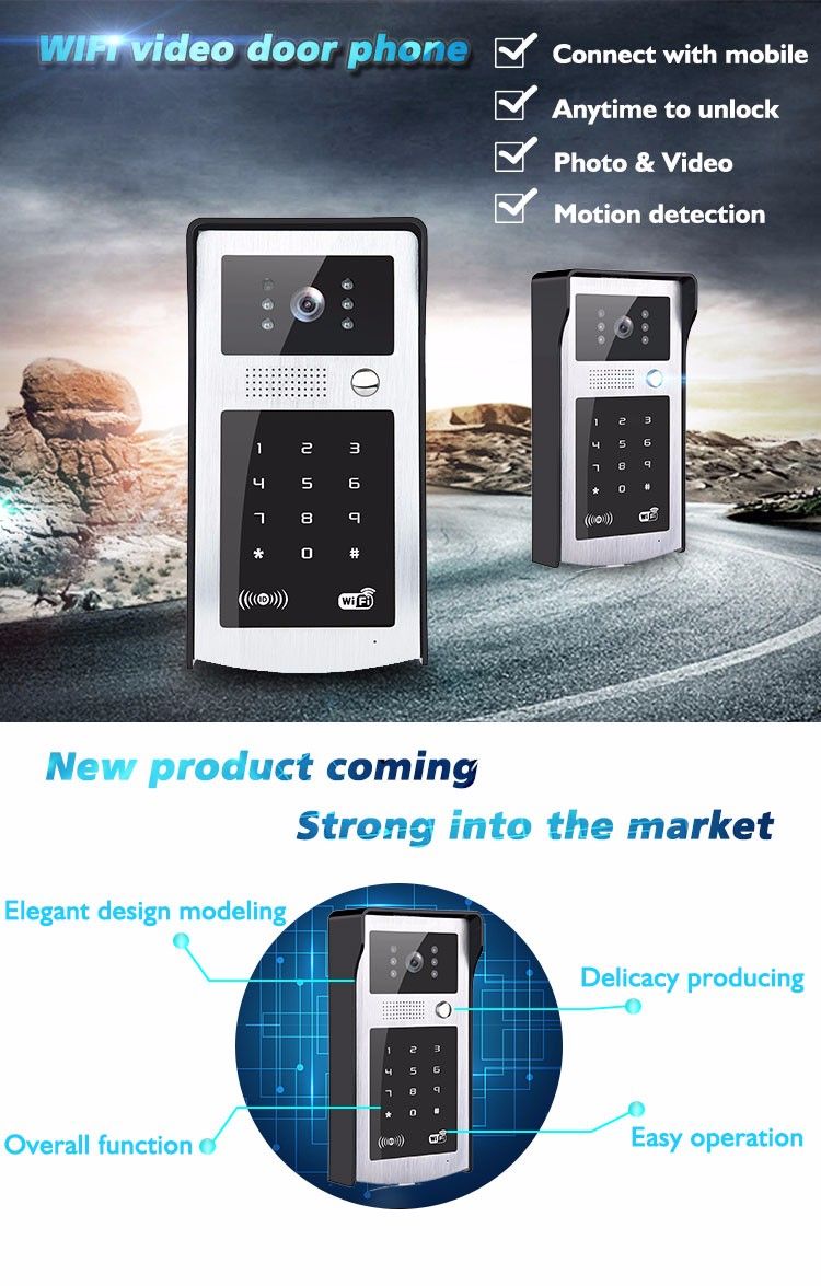 Mobile unlock Wifi video door phone camera VD-OL08WIFI Part function