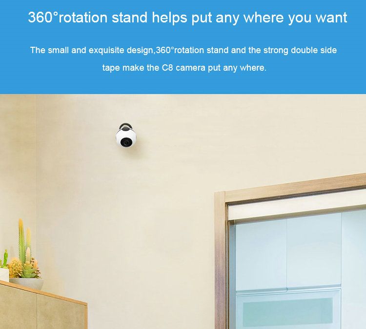 Mini Battery Powered WIFI IP camera JY-C8 installation