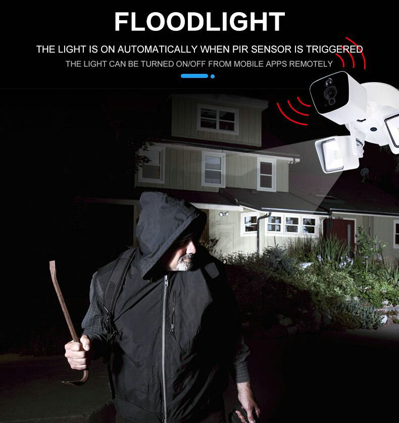 wifi floodlight IP camera JY-VR200L floodlight