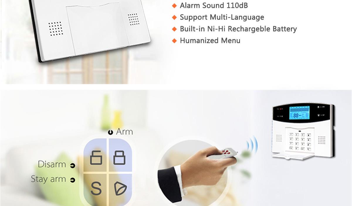 GSM PSTN WIFI three in one alarm system ALP-JT-99ASF