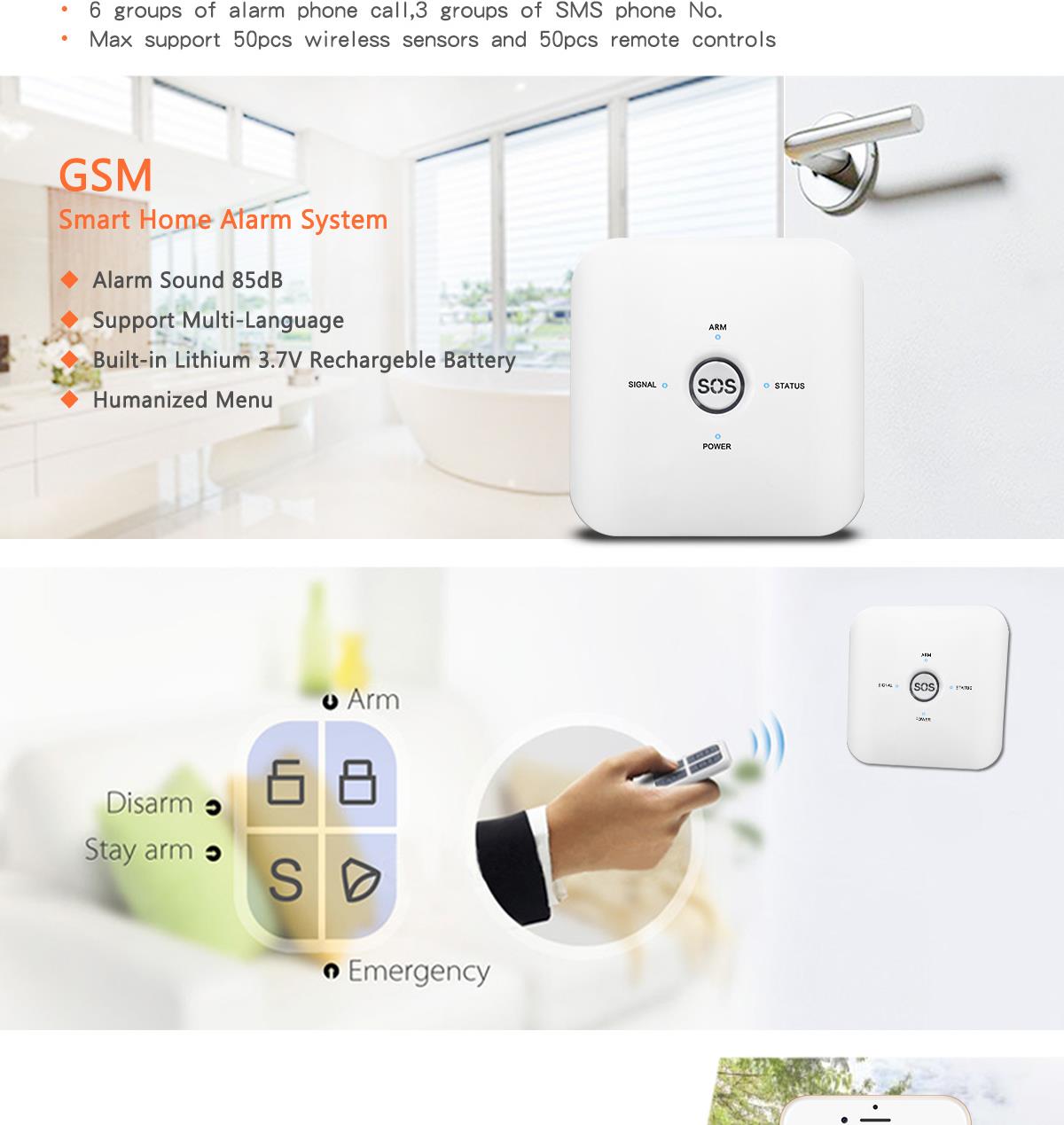 ALP-JT-10GD WiFi GSM home alarm system