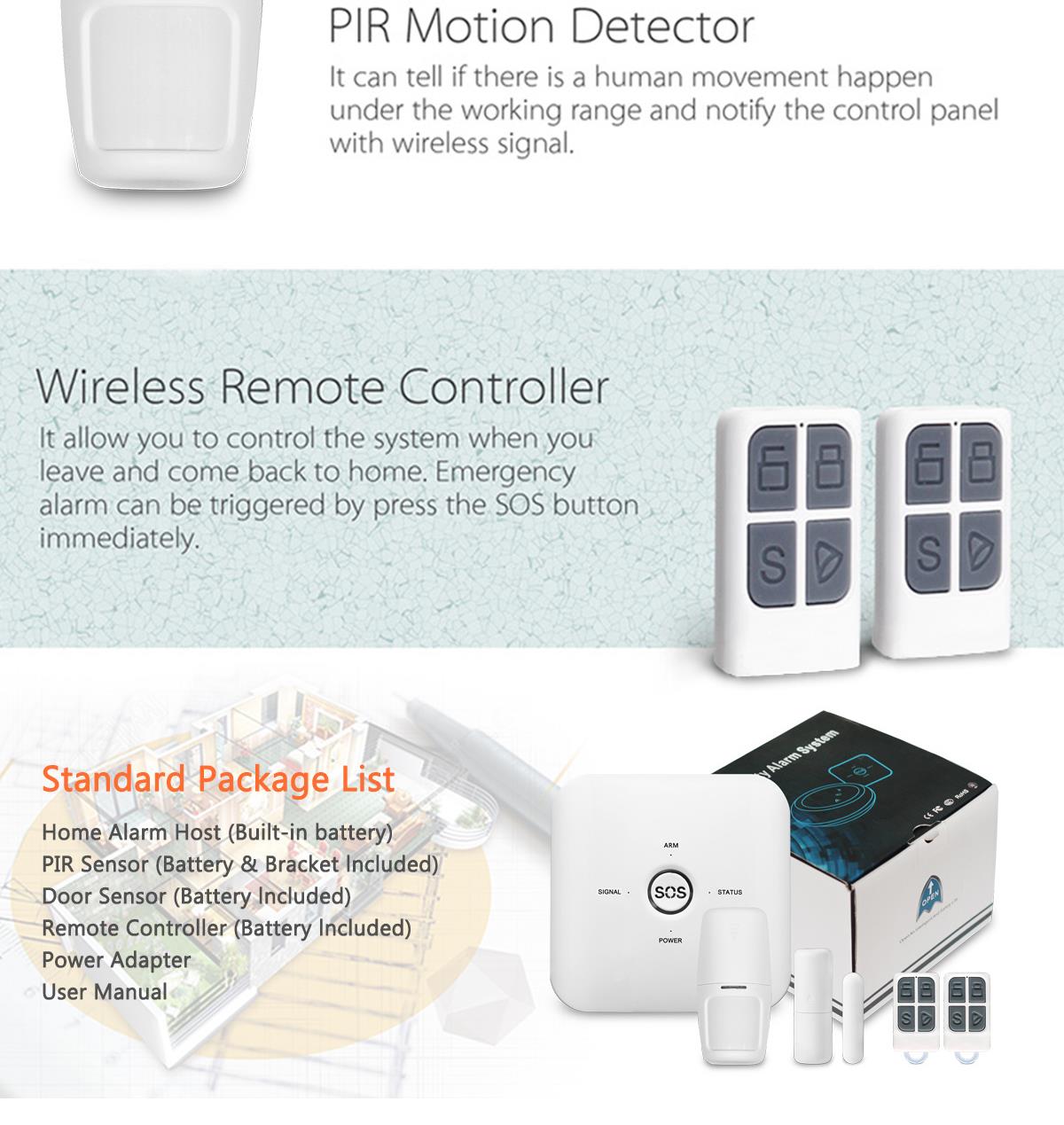 ALP-JT-10GD WiFi GSM home alarm system