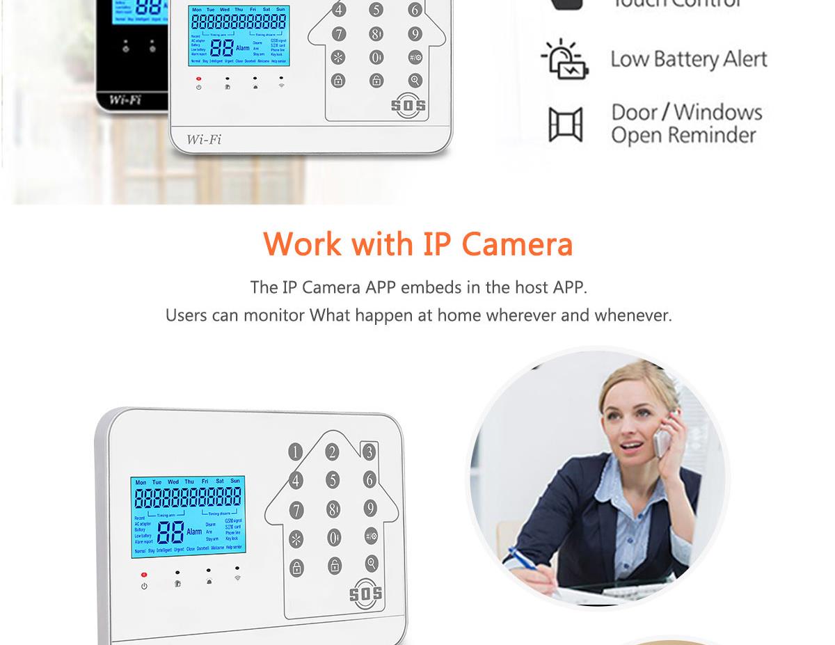 ALP-JT-99CSF GSM PSTN WIFI three in one alarm system