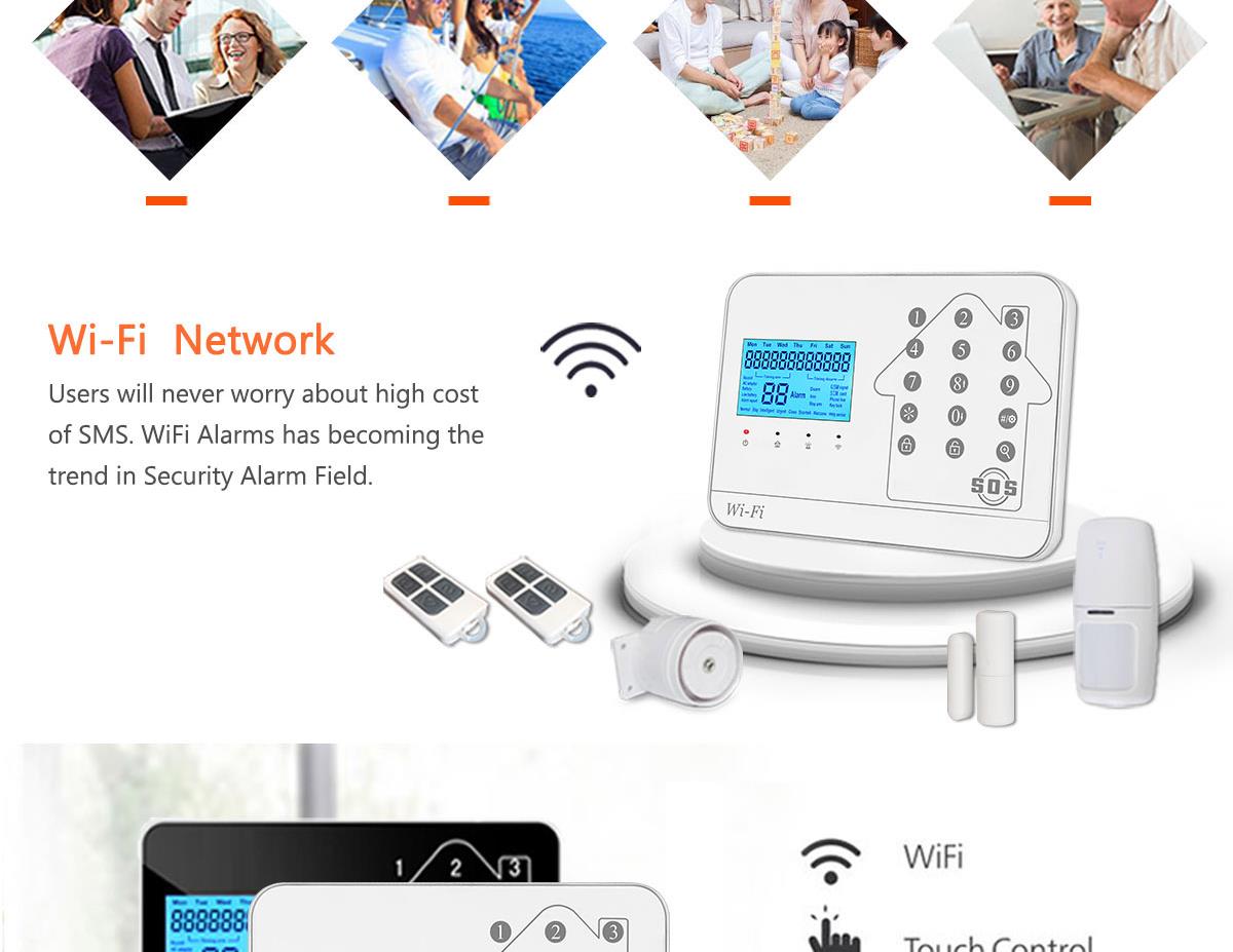 ALP-JT-99CSF GSM PSTN WIFI three in one alarm system