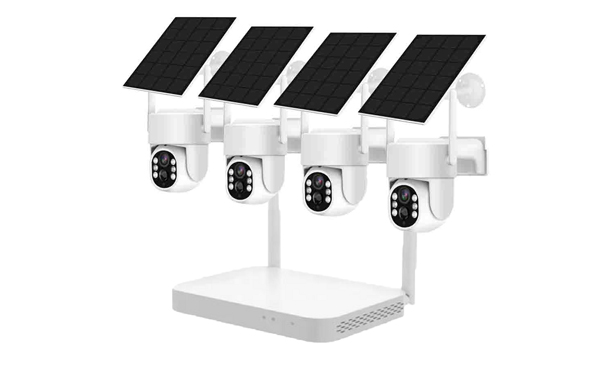 IPC-Kit24WPT-Wifi-4.0MP 4 Megapixel 4 Channel Wireless Solar ptz camera NVR Kit